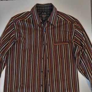 Axcess Heavy Dress Casual Striped Shirt - MED